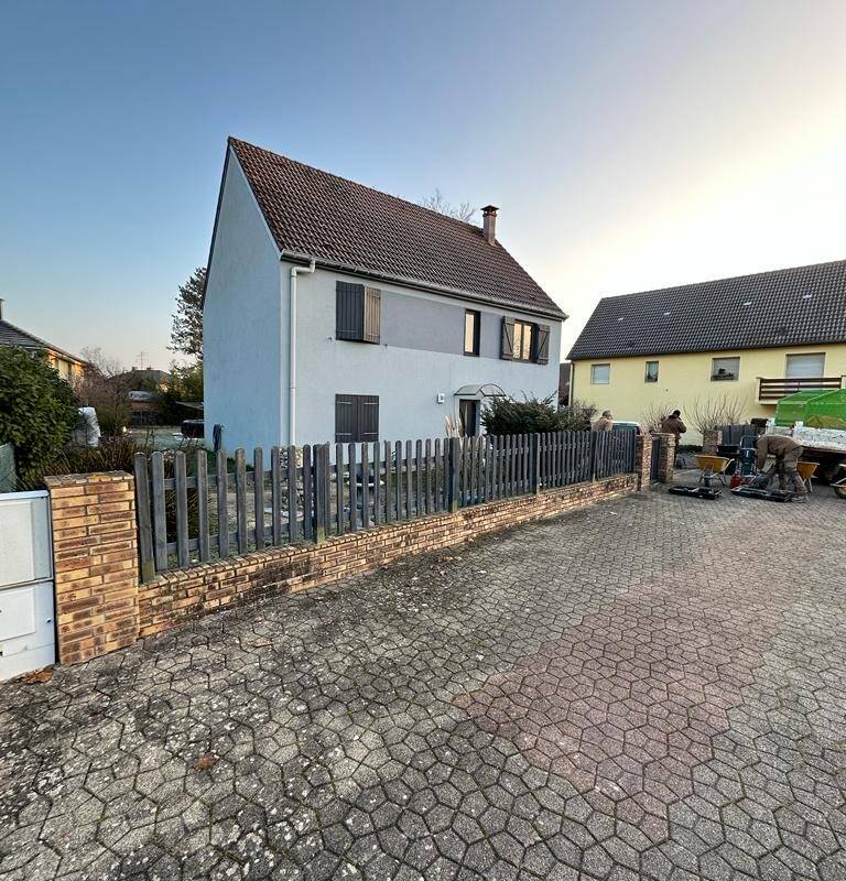 Changement de clôture et aménagement pavés Richwiller Riedisheim 0