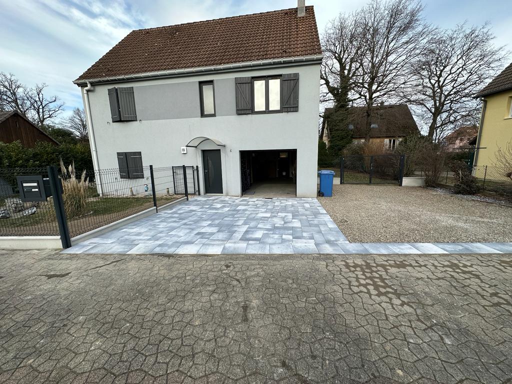 Changement de clôture et aménagement pavés Richwiller Riedisheim