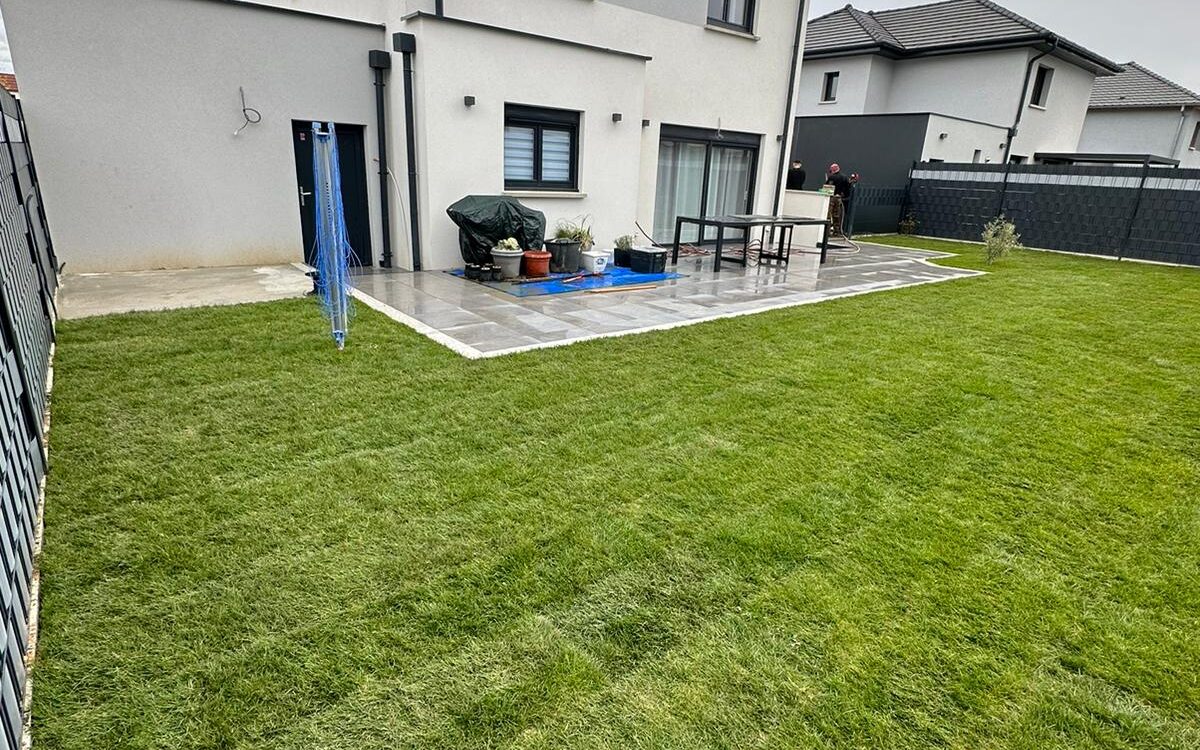 Terrasse arrosage automatique gazon Wittenheim Cernay