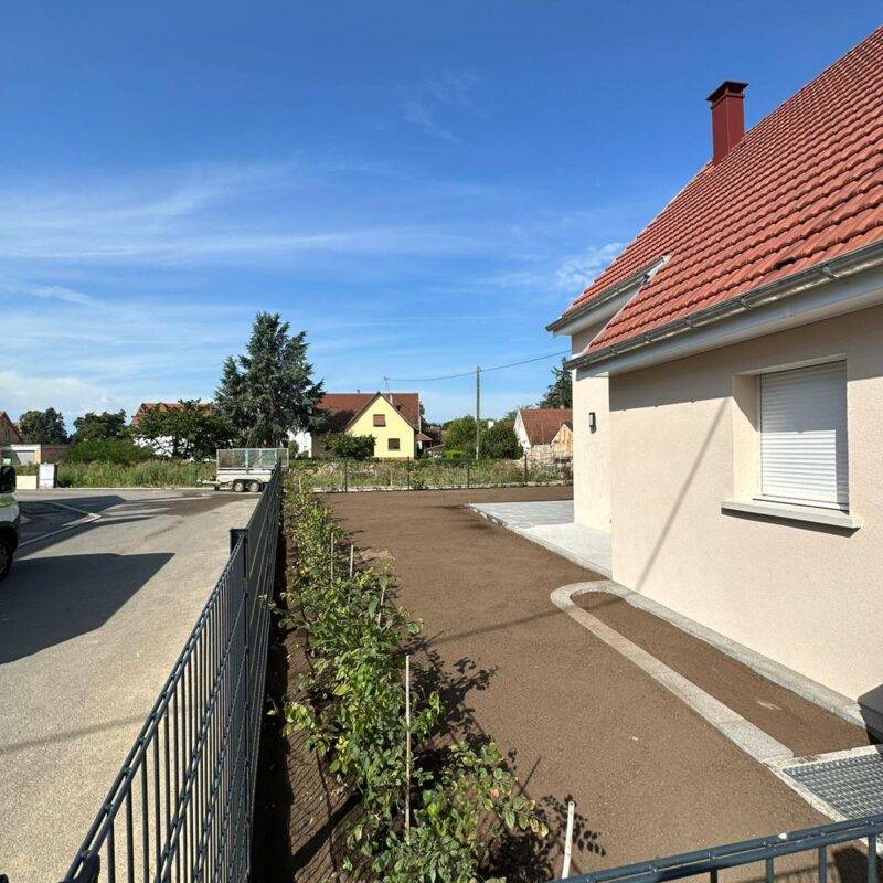 Aménagement extérieur maison neuve Ensisheim Colmar 3